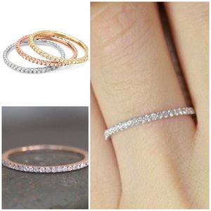 .20Ct VVS1/D 14K Gold Full Eternity Band